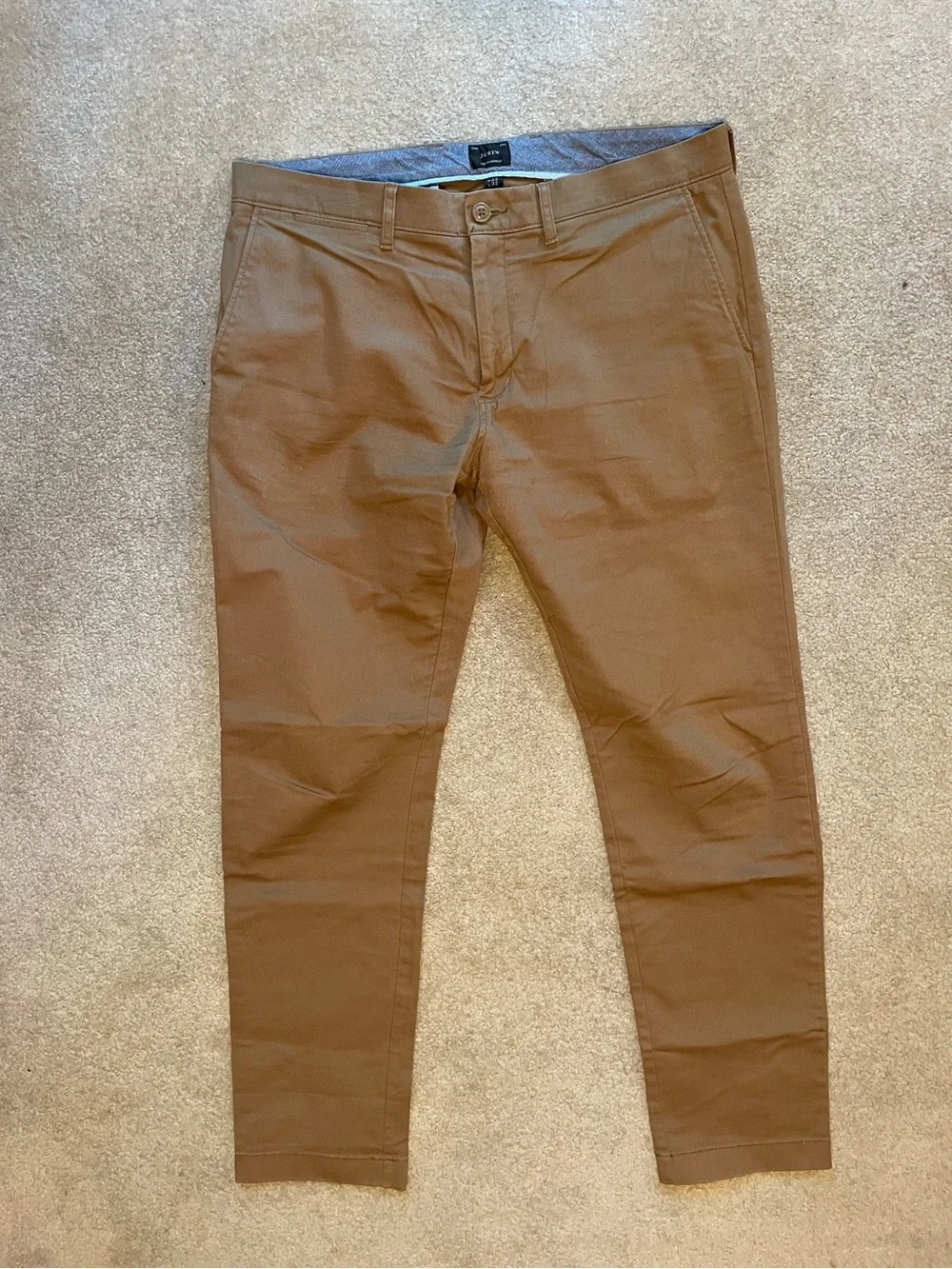 J.Crew 484 Slim-Fit Stretch Chino Pants in River Brown 33/32